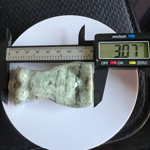 Moss Agate Crystal Female Body Carving (#3) - Picture 7 of 14